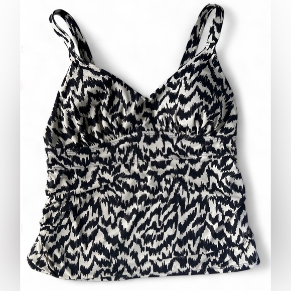 Knix Womens Tankini Swim Suit Top Summer Beach Safari Adjustable Swimwear Medium - Picture 1 of 10